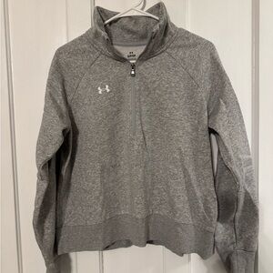 Under Armour Heather Gray Cropped Pullover